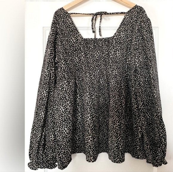 ODDY Tunic Top Pull On Square Neck Line Swing Pullover Woven Ruched Embroidered - Picture 6 of 14